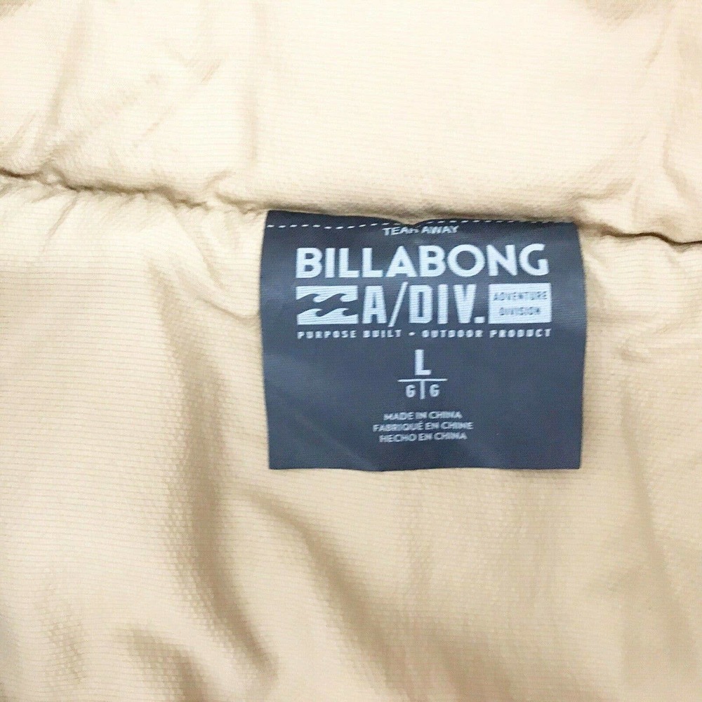 BILLBONG Men's Boundary Reversible Puffer Anorak Jacket In Orange - Size Large - Picture 6 of 6